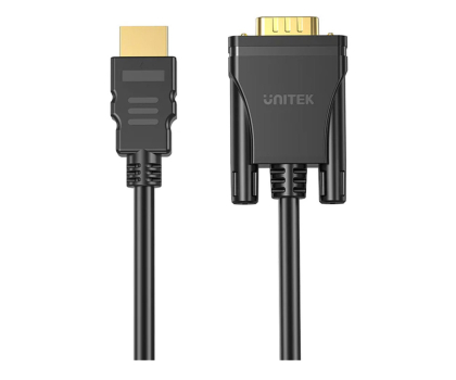 Kabel i złączka UNITEK Kabel HDMI na VGA, FullHD 60Hz, 2 m V1185A01